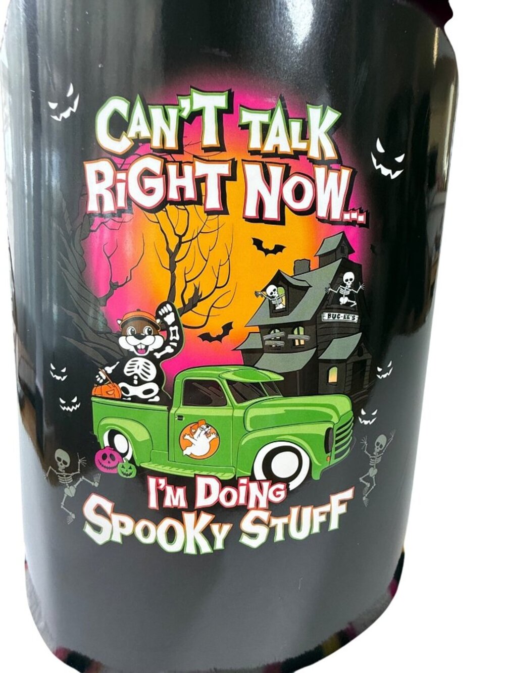 Buc-ee's Cant Talk Right Now I'm Doing Spooky Stuff Plush Throw Blanket Hallowee